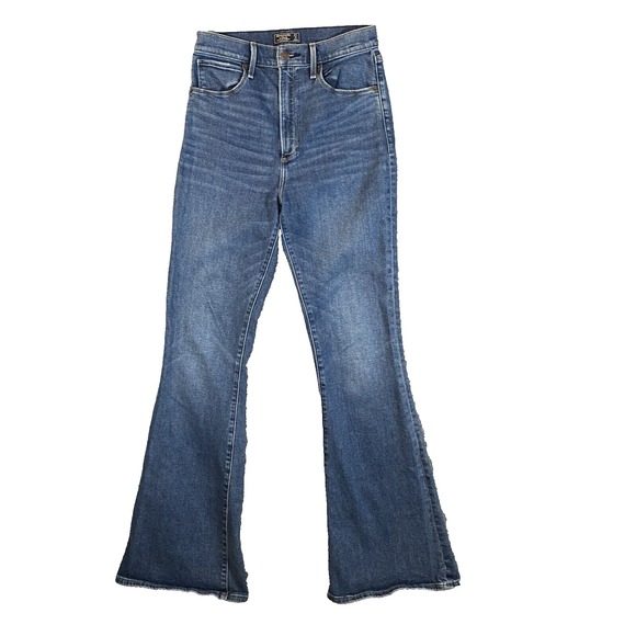 Abercrombie & Fitch Denim - Abercrombie & Fitch Jeans‎ Womens 4R/27 Flare High Rise Denim Stretch Boho Artsy